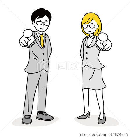 business person pointing straight 94624595