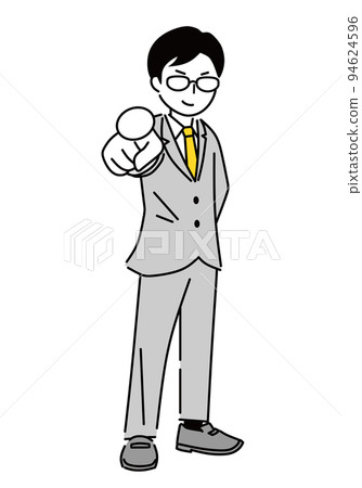 businessman pointing straight 94624596