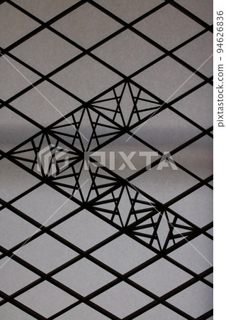 Woodwork inlaid in a window 94626836