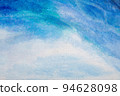 Abstract painting background in a gentle white and blue colors. 94628098