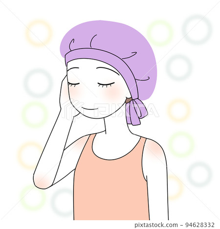 woman wearing a hair cap 94628332