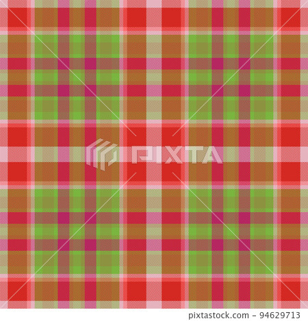 Plaid seamless pattern in red. Check fabric texture. Vector textile print. Plaid seamless pattern in red. Check fabric texture. Vector textile print. 94629713