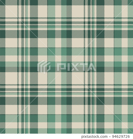 Plaid seamless pattern in green. Check fabric texture. Vector textile print. Plaid seamless pattern in green. Check fabric texture. Vector textile print. 94629726