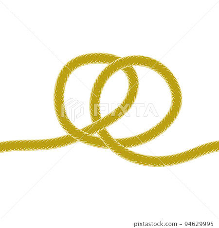 Yellow Rope Knot Icon Isolated on White Background 94629995