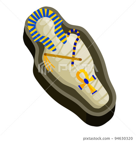 Mummy in sarcophagus. Body of Pharaoh. 94630320