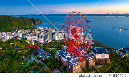 Aerial view of halong city in Quang Ninh Province, Vietnam. 94630924