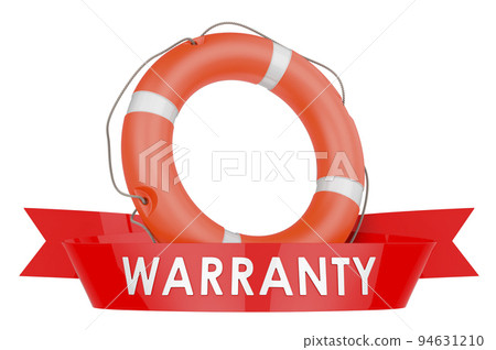 Lifebelt warranty concept. 3D rendering Lifebelt warranty concept. 3D rendering 94631210