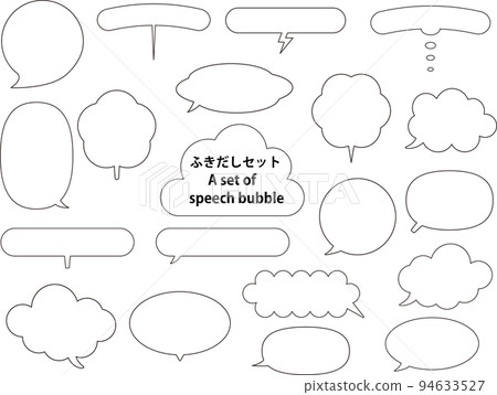 簡單的語音氣泡圈雲形狀 94633527