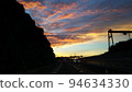 A car passing by the evening like a painting 94634330