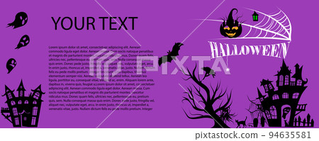 Halloween Banner with Halloween Ghost Balloons,Spider and Bat.Scary air balloons.Website spooky or banner template. Halloween Banner with Halloween Ghost Balloons,Spider and Bat.Scary air balloons.Website spooky or banner template. 94635581