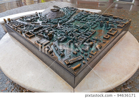 Bronze Map Ljubljana City 94636171