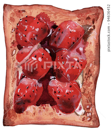 Sweet and delicious strawberry toast Sweet and delicious strawberry toast 94636452