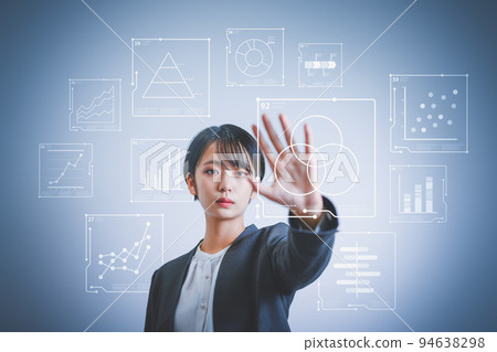Women watching the screen Women watching the screen 94638298
