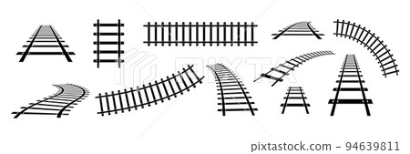 Train railway road set. Train railway road set. 94639811