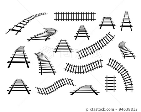 Train railway road set. Train railway road set. 94639812