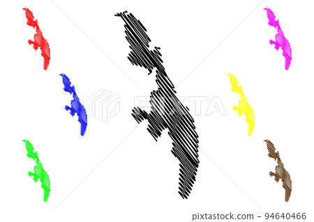 Eastern Province, Sri Lanka (Administrative divisions, Democratic Socialist Republic of Sri Lanka, Ceylon) map vector illustration, scribble sketch Eastern map 94640466