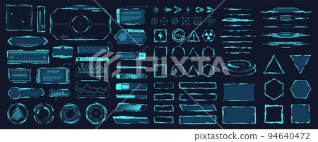 Scifi Elements. Hud Screen Futuristic Science... - Stock Illustration  [94640472] - Pixta