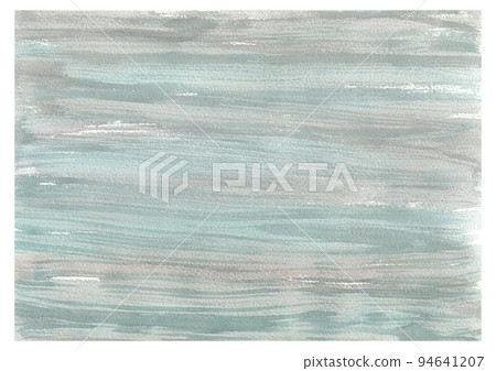 The watercolor background is turquoise and gray, the texture of an old painted wooden board. Illustration from a large set of COCONUT. For decoration and design, decor. 94641207