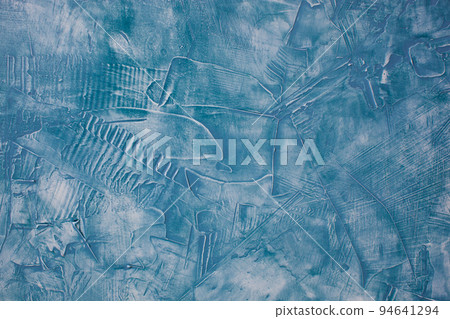 Photo Putty, wall is blue art plaster for Background, collage Photo Putty, wall is blue art plaster for Background, collage 94641294