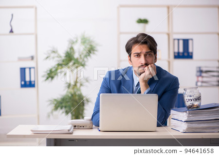 Young male employee in retirement concept Young male employee in retirement concept 94641658