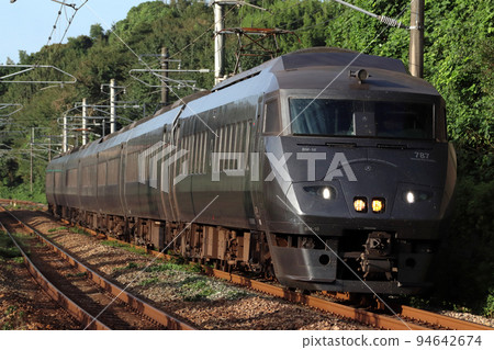 Limited Express Kamome: 787 series train - Stock Photo