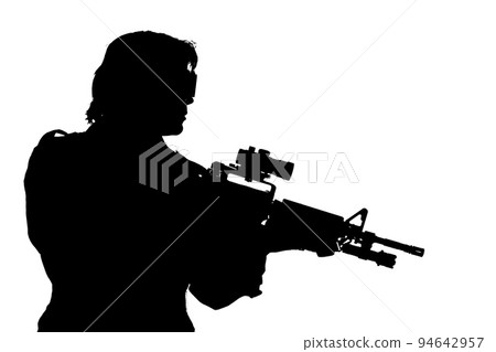 silhouette of soldier 94642957