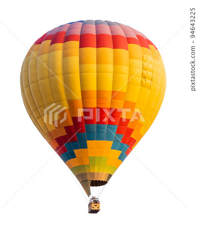 Hot Air Balloon Isolated on a White Background. Hot Air Balloon Isolated on a White Background. 94643225