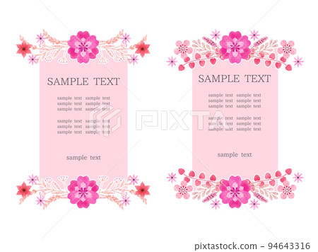 Autumn floral frame, watercolor style 94643316