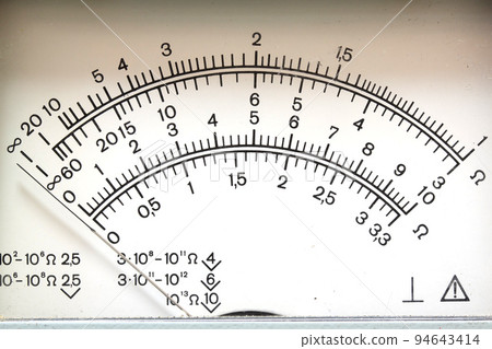 Voltmeter close-up 94643414