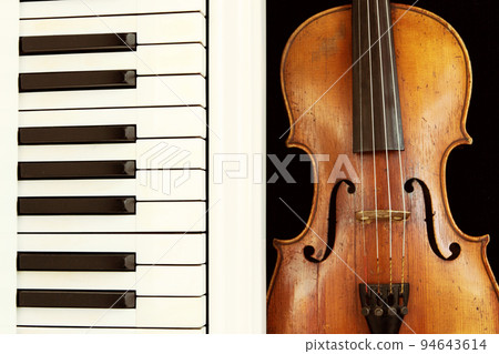 violin and piano keys violin and piano keys 94643614