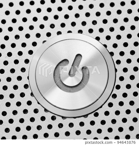 silver power button 94643876