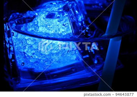 illuminated blue ice 94643877