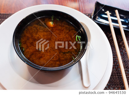 Served japanise style soup misoshiru 94645530