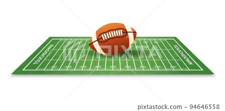 American football ball on grass American football ball on grass 94646558