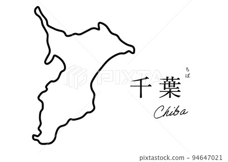 Chiba Chiba handwritten simple map 94647021
