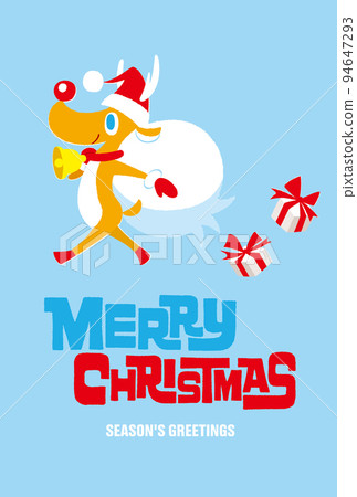 stylish pop christmas card 94647293