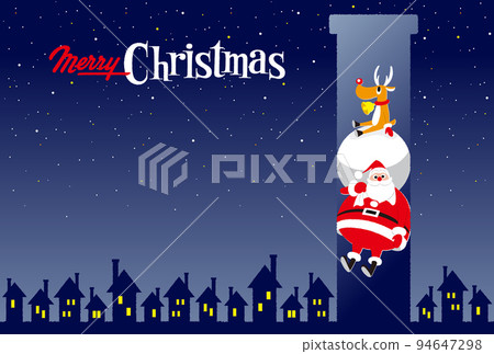 stylish pop christmas card 94647298