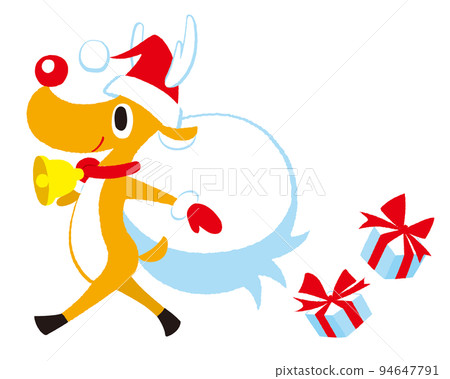 Fashionable pop Santa reindeer (Christmas) 94647791