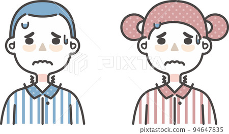 child sick cold sore throat 94647835