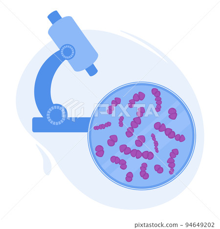 Streptococcus Pneumoniae bacteria cell medical diagram icon 94649202