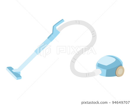 Illustration of a blue vacuum cleaner 94649707