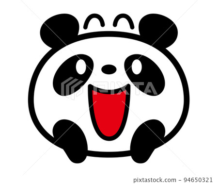 簡單的熊貓臉圖標情感姿勢 94650321