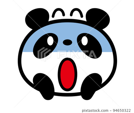 簡單的熊貓臉圖標衝擊姿勢 94650322