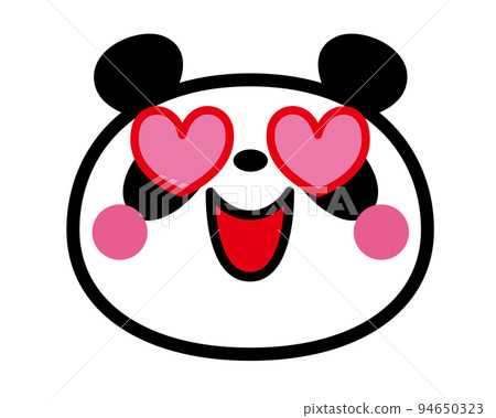 簡單的熊貓臉圖標心眼 94650323