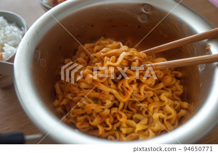 Spicy instant noodles in Korea Spicy instant noodles in Korea 94650771