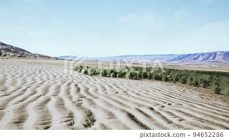 Beautiful yellow orange sand dune in desert in middle Asia 94652286