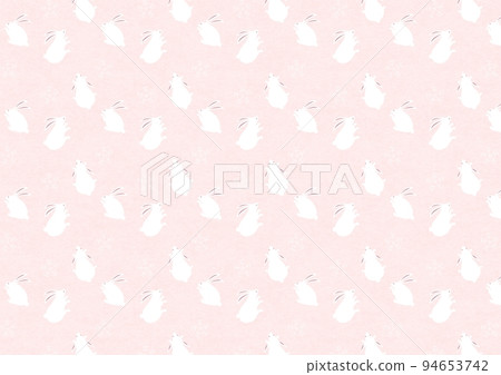 A4 peach snow rabbit background 94653742