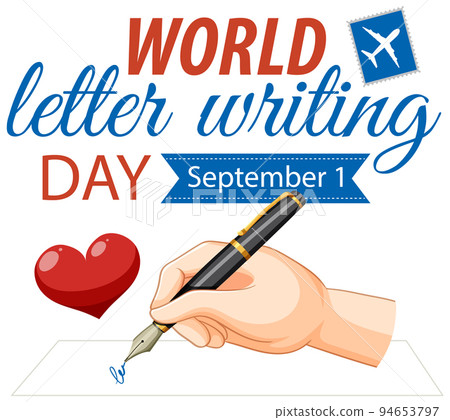 World Letter Writing Day Banner Design 94653797