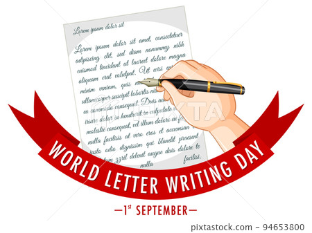 World Letter Writing Day Banner Design 94653800