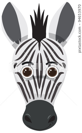 Cute zebra head in flat style 94653970